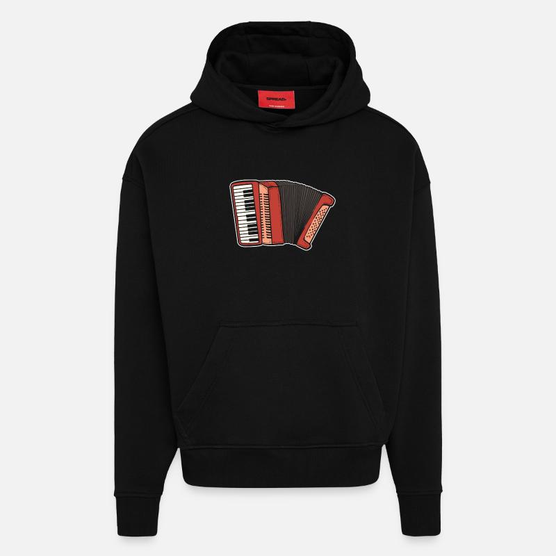 Akkordeon - Hoodie- made by SPREAD  - SOLID BLACK