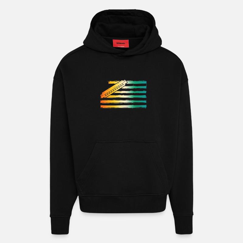 Harmonica Harmonica - Hoodie- made by SPREAD  - SOLID BLACK