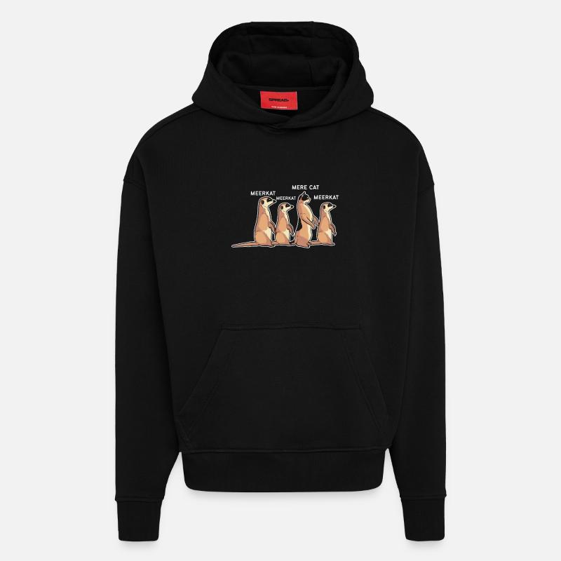 Erdmännchen - Hoodie- made by SPREAD  - SOLID BLACK