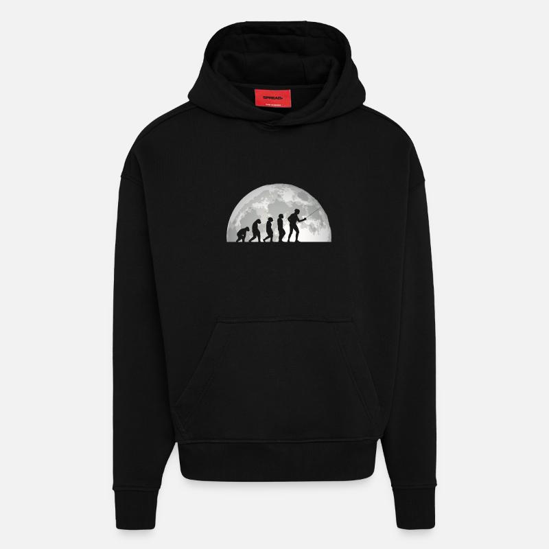 Escrime Evolution Escrime - Sweat à capuche bio épais oversize fabriqué en UE - SOLID BLACK