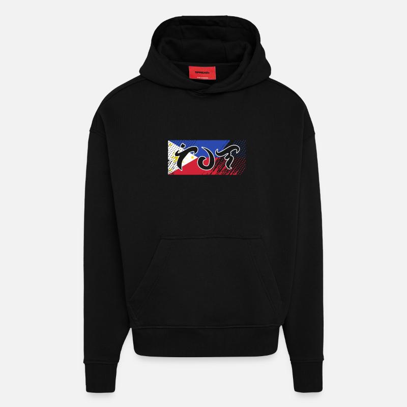 Philippinisch Philippinen - Hoodie- made by SPREAD  - SOLID BLACK