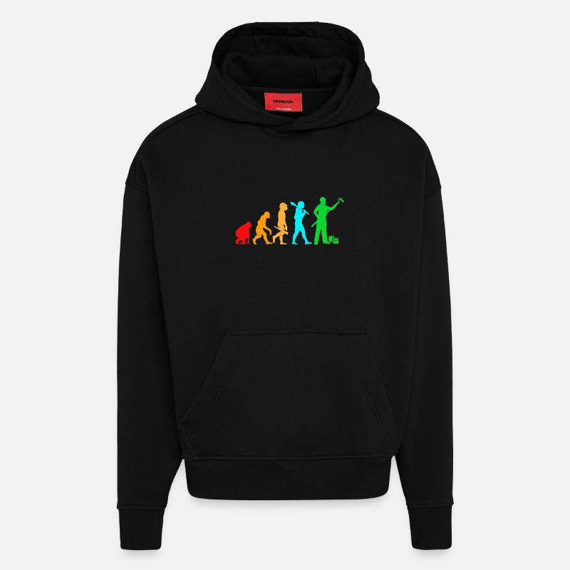 Painter Evolution - Hoodie- made by SPREAD  - SOLID BLACK