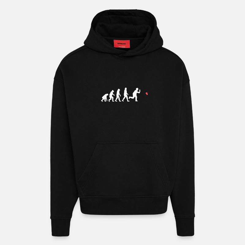 Beerpong Bierpong Bier Pong Evolution - Hoodie- made by SPREAD  - SOLID BLACK