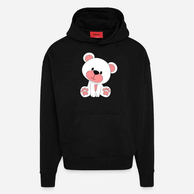 Teddybär - Hoodie- made by SPREAD  - SOLID BLACK