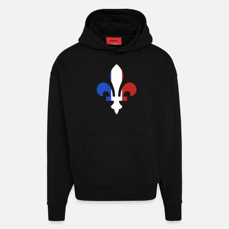 lys bbr - Sweat à capuche bio épais oversize fabriqué en UE - SOLID BLACK