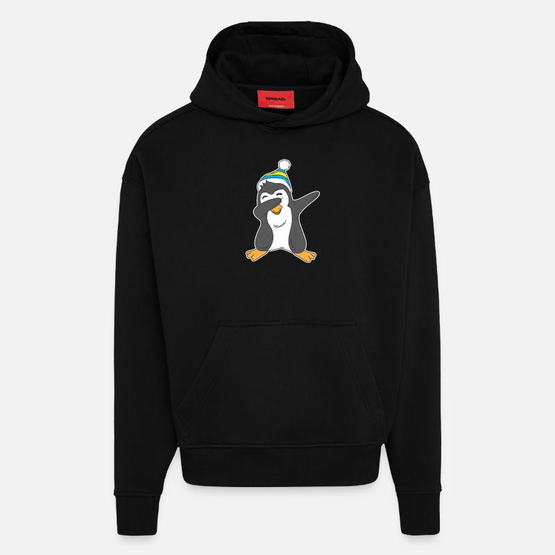Pinguin Dab Pinguin Dabbing - Hoodie- made by SPREAD  - SOLID BLACK