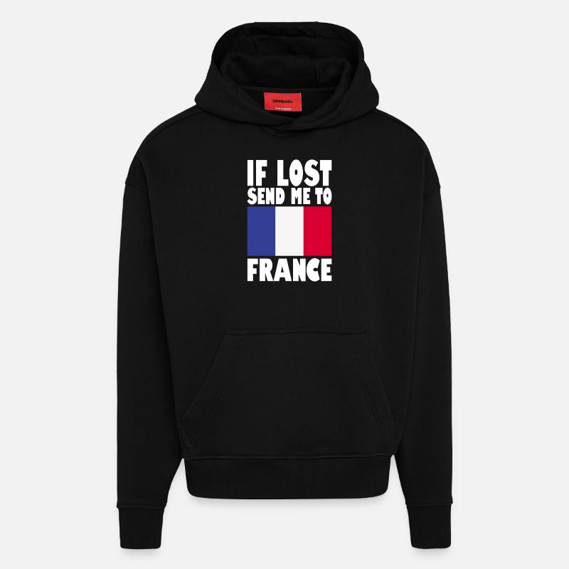 Frankreich Flagge Spruch - Hoodie- made by SPREAD - SOLID BLACK