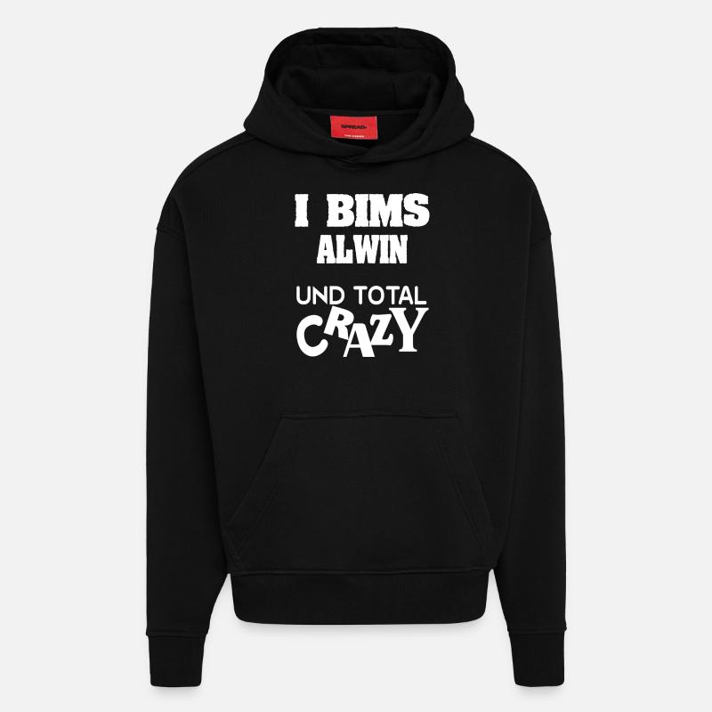 Gift for Alwin - Hoodie- made by SPREAD  - SOLID BLACK