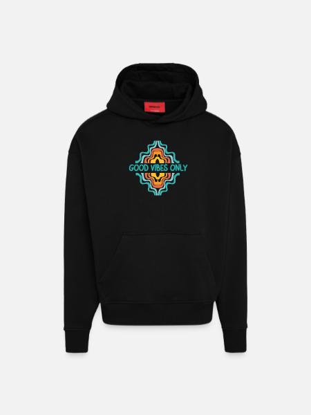 nur gute Laune - Hoodie- made by SPREAD - SOLID BLACK
