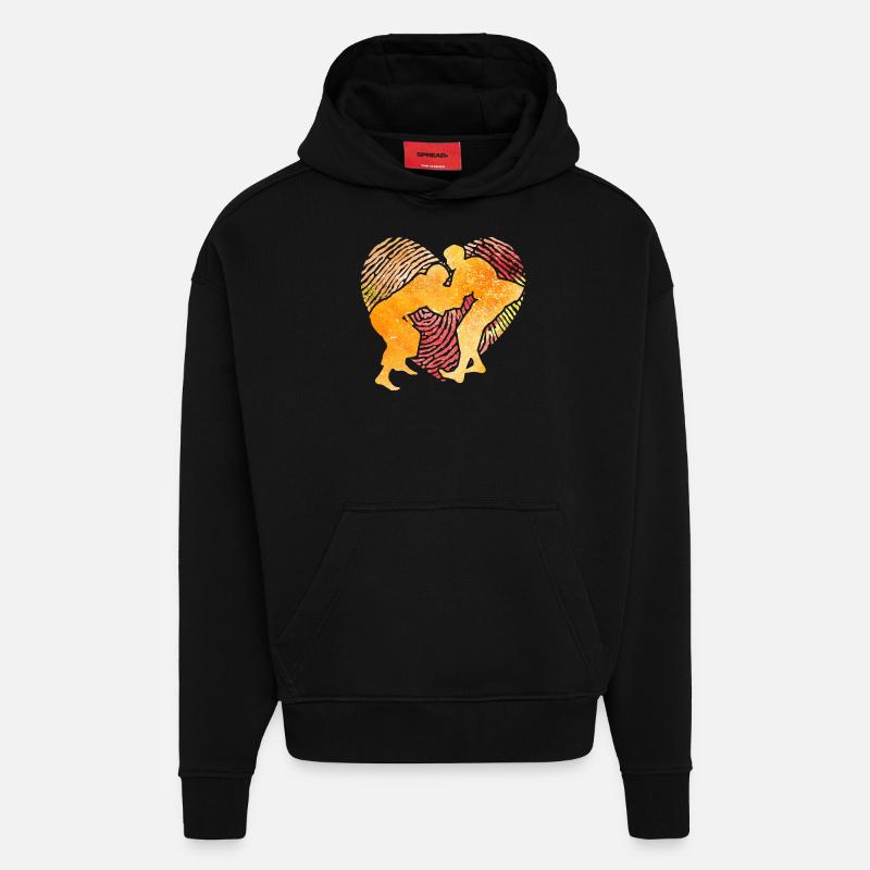 Judo - Sweat à capuche bio épais oversize fabriqué en UE - SOLID BLACK