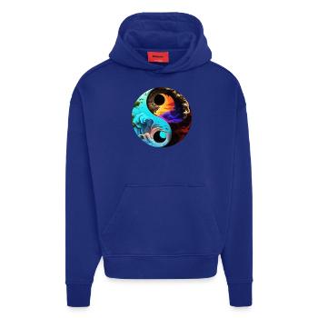 Yin Yang - Hoodie- made by SPREAD  - SOLID BLACK - Front