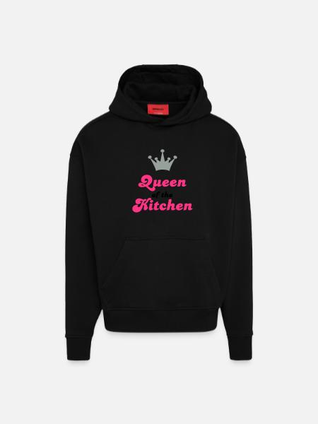 cuire - Sweat à capuche bio épais oversize fabriqué en UE - SOLID BLACK