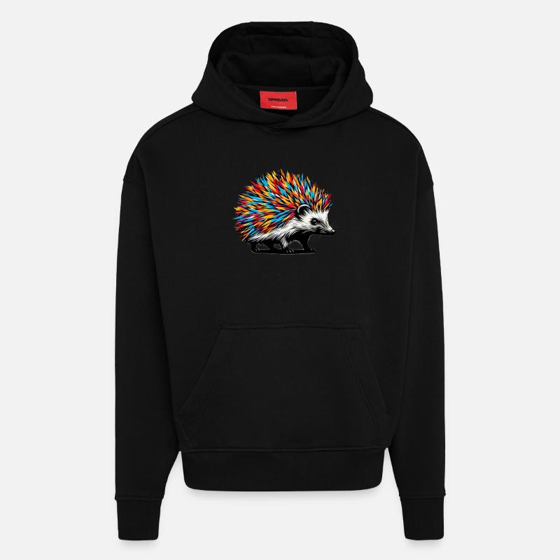 Igel - Hoodie- made by SPREAD  - SOLID BLACK