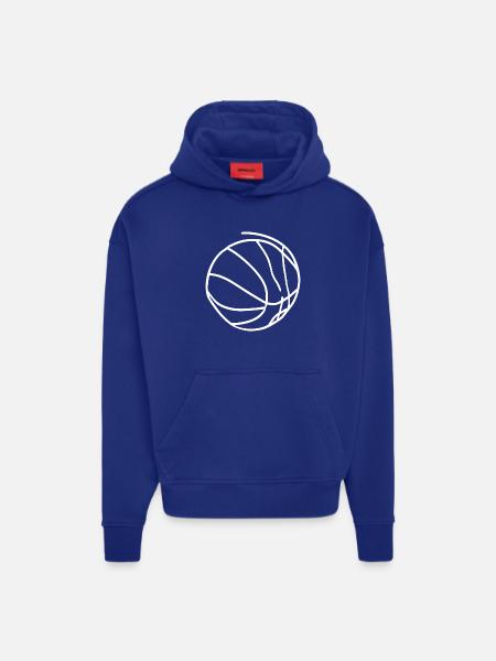 Basketball Sketch - Hoodie- made by SPREAD  - SOLID BLACK