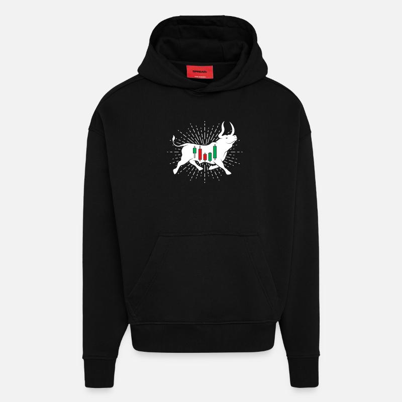 Actions Bulle - Sweat à capuche bio épais oversize fabriqué en UE - SOLID BLACK