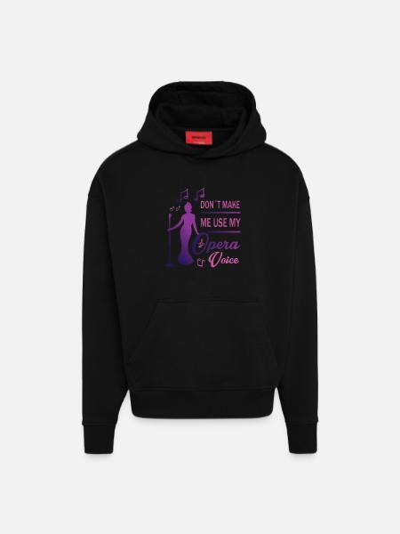 Loud voice - Hoodie- made by SPREAD  - SOLID BLACK