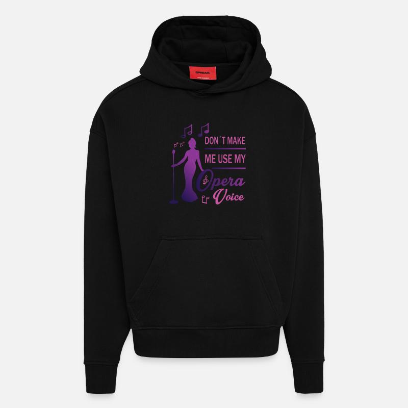 Laute Stimme - Hoodie- made by SPREAD  - SOLID BLACK