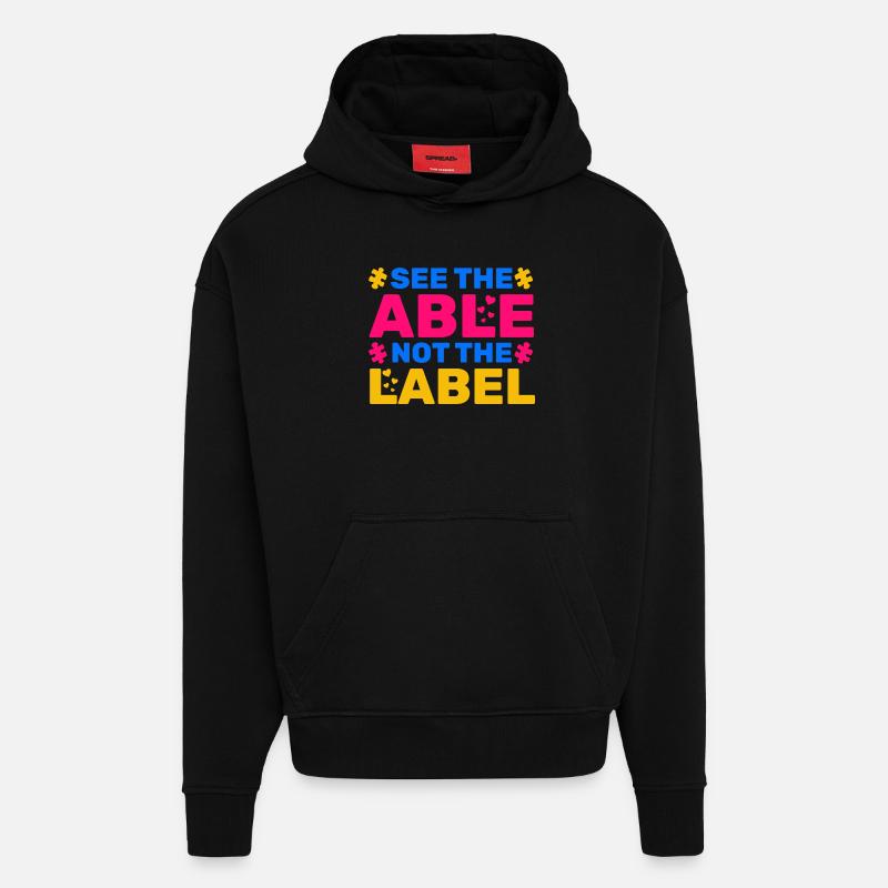 Voir le Capable Pas L’étiquette - Sweat à capuche bio épais oversize fabriqué en UE - SOLID BLACK