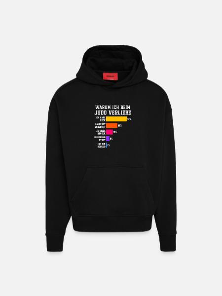 Why I lose in judo Judoka - Hoodie- made by SPREAD - SOLID BLACK