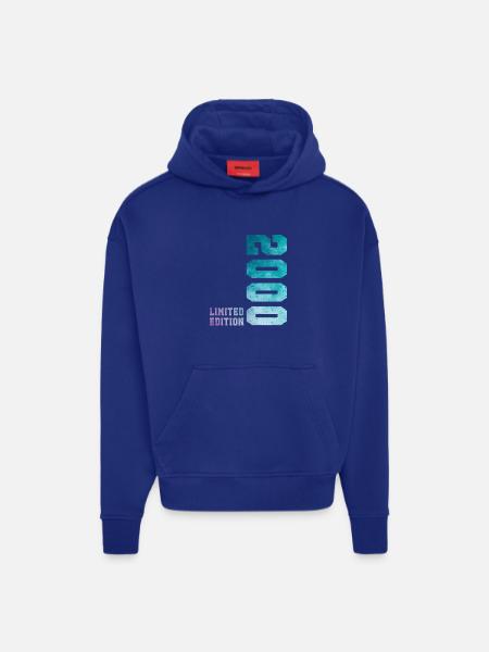 2000 Édition Limitée 26 ans anniversaire - Sweat à capuche bio épais oversize fabriqué en UE - SOLID BLACK