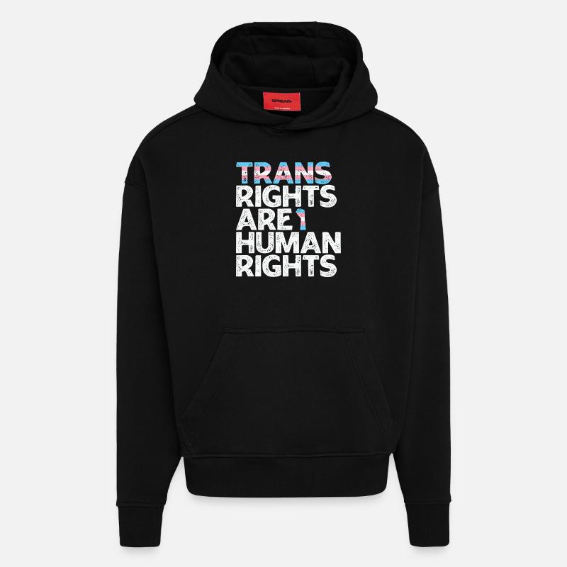 Trans-Rechte sind Menschenrechte - Hoodie- made by SPREAD  - SOLID BLACK