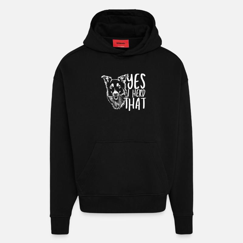 Sudenpää käsinkirjoitetulla tekstillä - Heavyweight Oversized Organic huppari Made in EU - SOLID BLACK