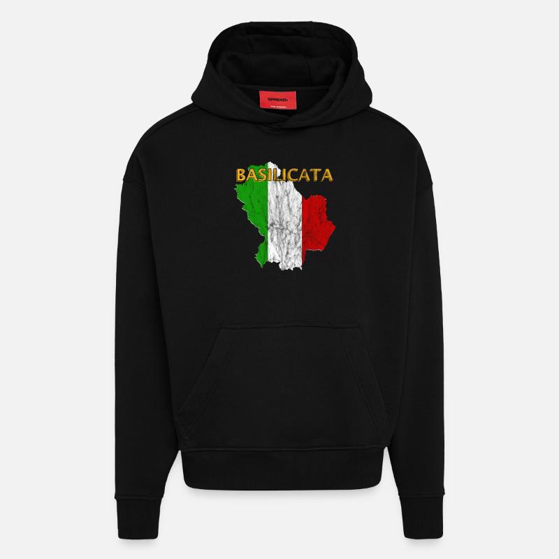 Basilicate - Sweat à capuche bio épais oversize fabriqué en UE - SOLID BLACK
