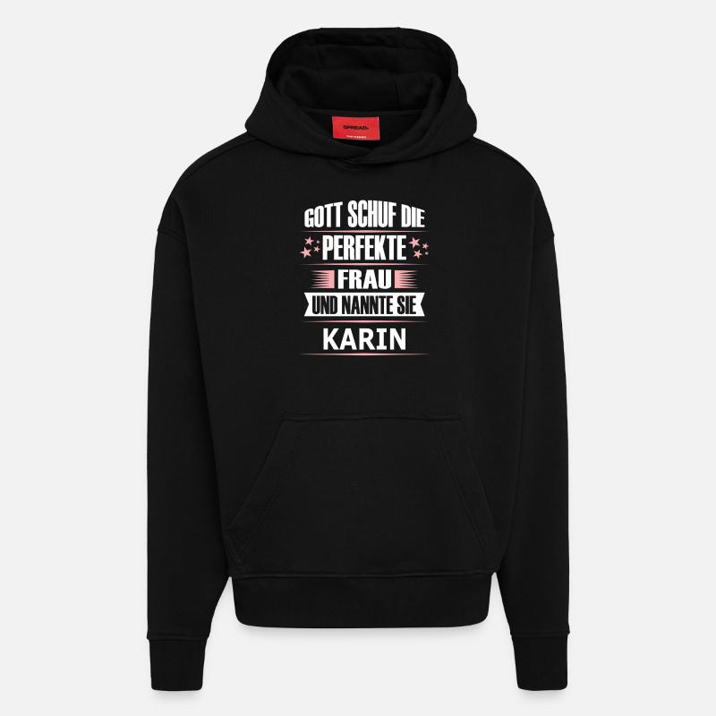 KARIN - Hoodie- made by SPREAD - SOLID BLACK