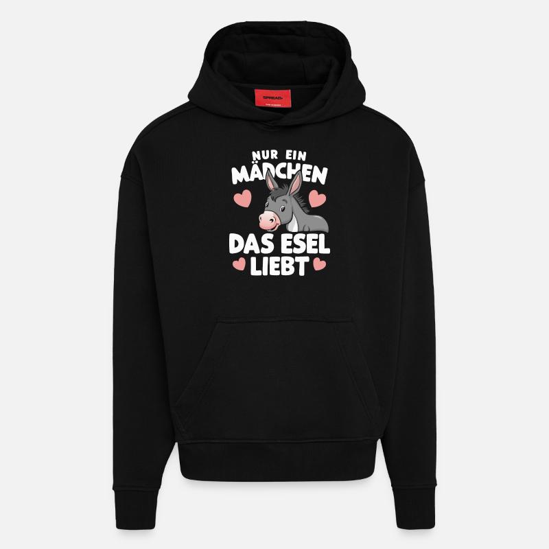 Donkey Donkey Mule Muli - Hoodie- made by SPREAD - SOLID BLACK