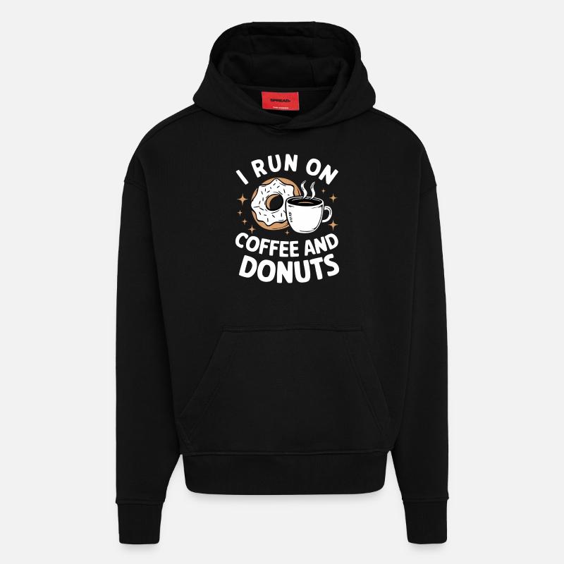 Donut Donuts Candy Bagel - Hoodie- made by SPREAD  - SOLID BLACK