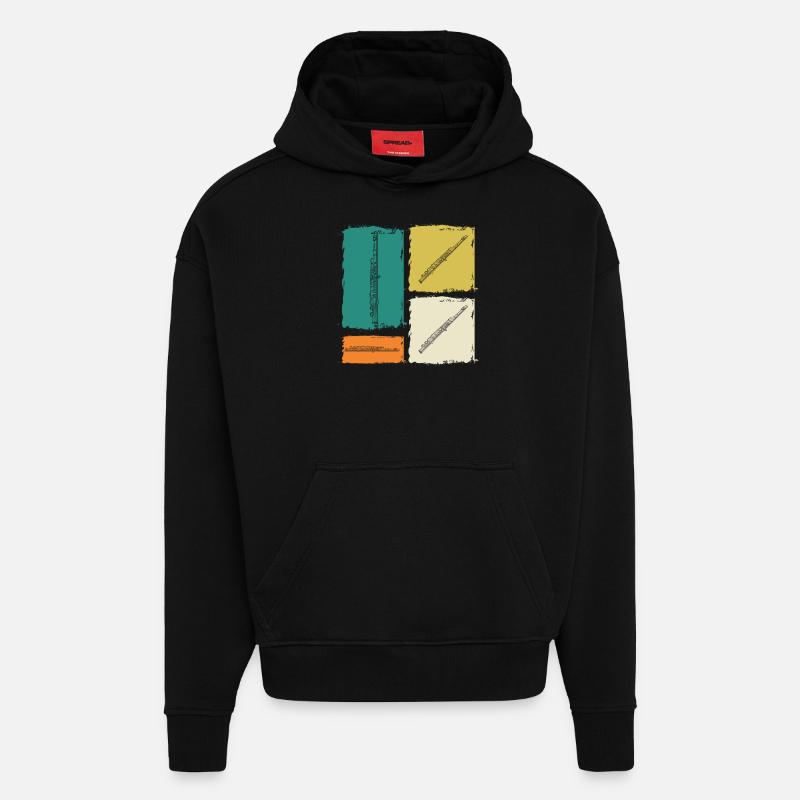 Flötist Querflöte - Hoodie- made by SPREAD - SOLID BLACK