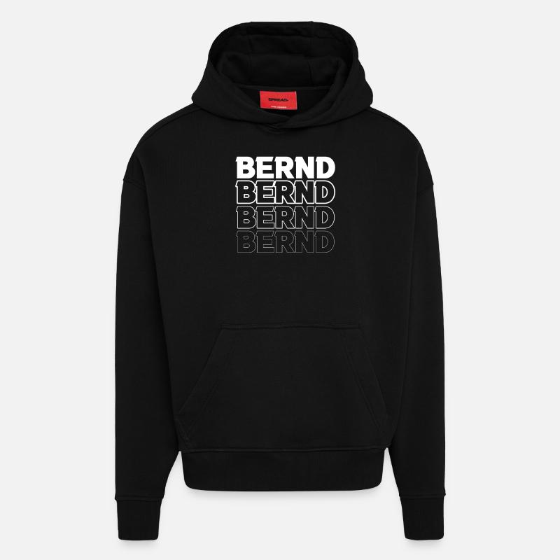 Bernd - Sweat à capuche bio épais oversize fabriqué en UE - SOLID BLACK