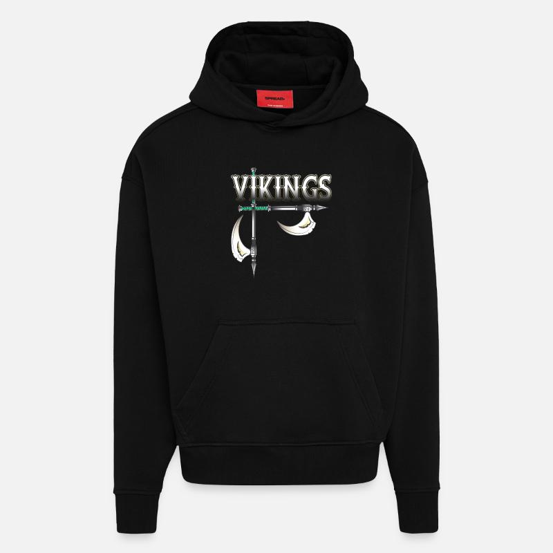 Wikinger Krieger - Hoodie- made by SPREAD  - SOLID BLACK