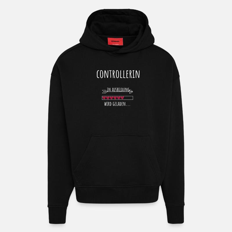 Controlling Studium Beruf Ausbildung Controllerin - Hoodie- made by SPREAD  - SOLID BLACK