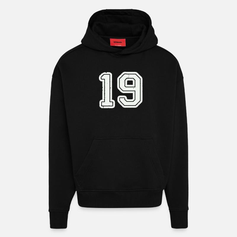 19 - Hoodie- made by SPREAD  - SOLID BLACK