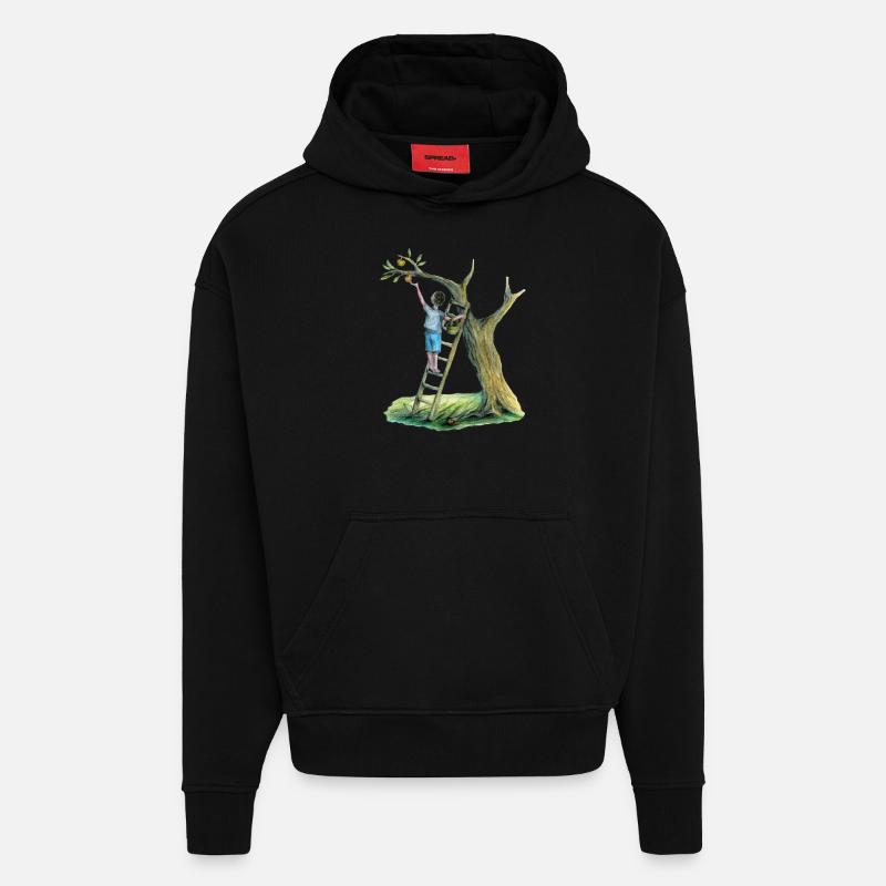 Apfelbaum - Hoodie- made by SPREAD - SOLID BLACK