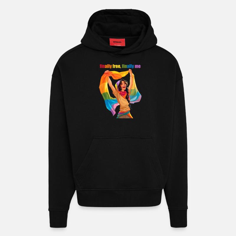 Pride-Frau - Hoodie- made by SPREAD  - SOLID BLACK