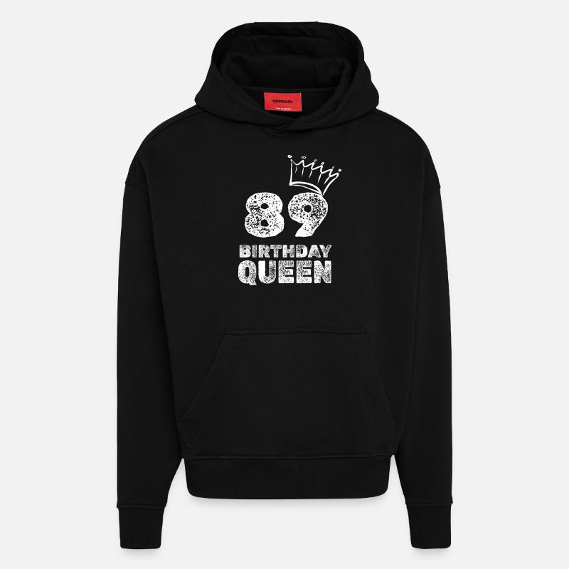 89 - Sweat à capuche bio épais oversize fabriqué en UE - SOLID BLACK