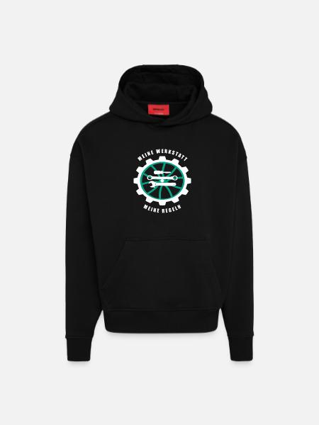 My workshop My rules - Hoodie- made by SPREAD - SOLID BLACK