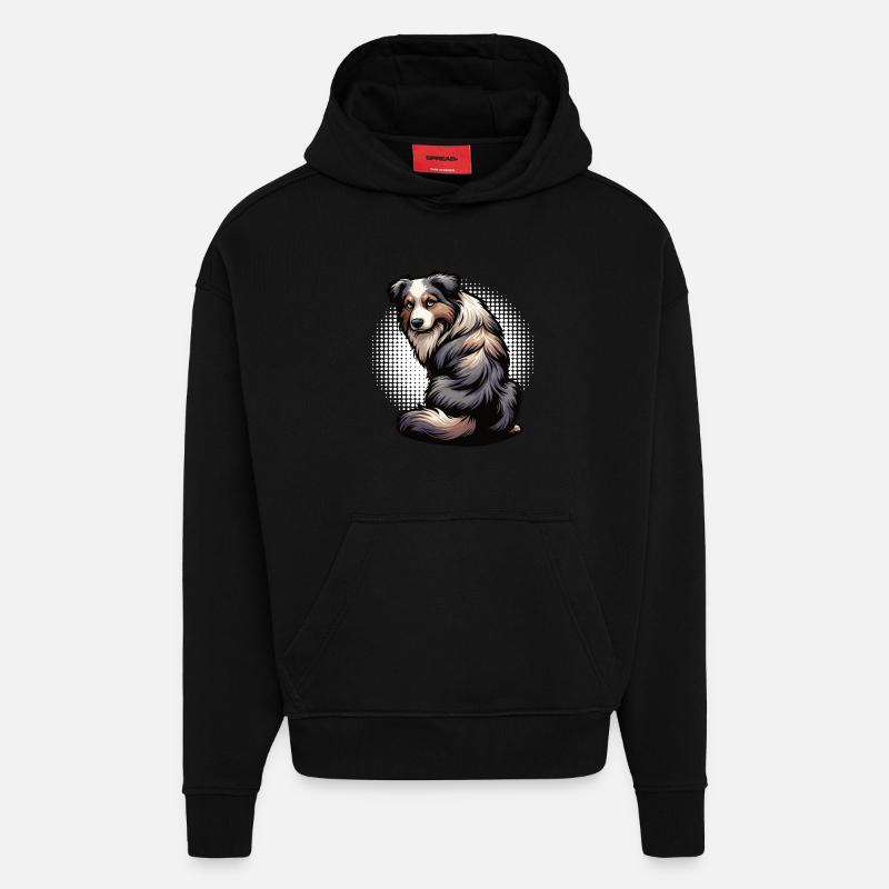 Australian Shepherd Aussie Aussiebesitzer Aussies - Hoodie- made by SPREAD  - SOLID BLACK