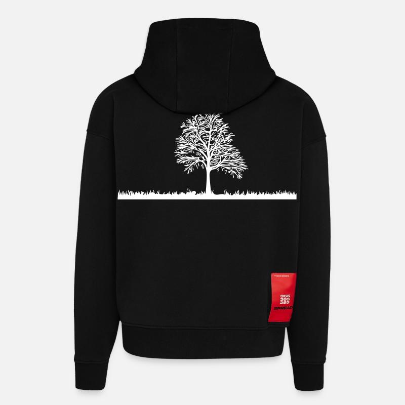 Baum - Hoodie- made by SPREAD  - SOLID BLACK