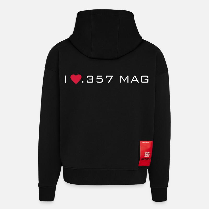 357 - Sweat à capuche bio épais oversize fabriqué en UE - SOLID BLACK