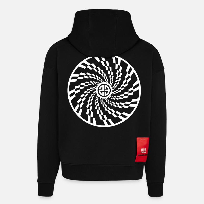 017 23 - Sweat à capuche bio épais oversize fabriqué en UE - SOLID BLACK