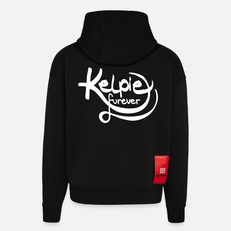 Kelpie furever - Hoodie- made by SPREAD  - SOLID BLACK