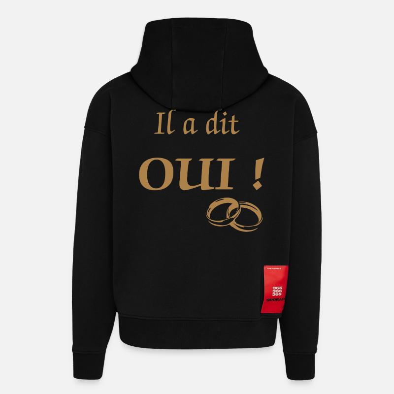 il_a_dit_oui - Hoodie- made by SPREAD - SOLID BLACK