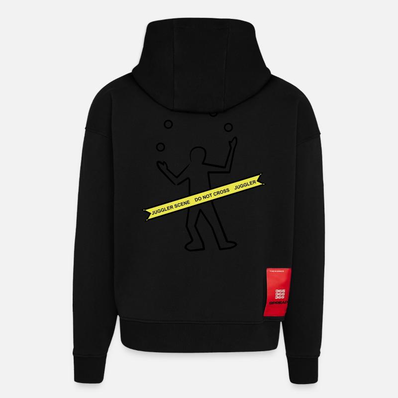 Jongleur - Sweat à capuche bio épais oversize fabriqué en UE - SOLID BLACK