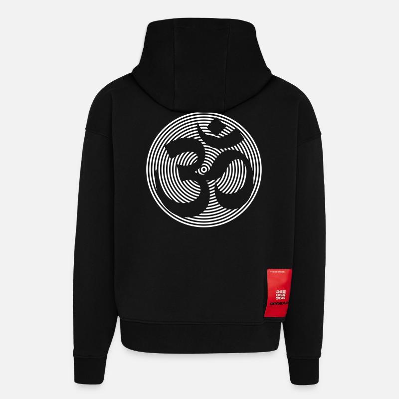 Tekno omum 23 - Sweat à capuche bio épais oversize fabriqué en UE - SOLID BLACK