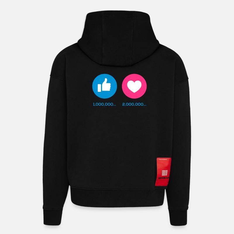 comme - Sweat à capuche bio épais oversize fabriqué en UE - SOLID BLACK