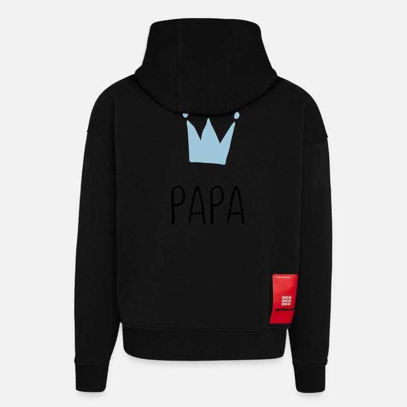 Papa Krone - Bester Papa - Hoodie- made by SPREAD  - SOLID BLACK