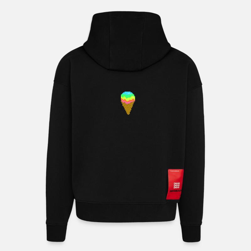 Eis - Hoodie- made by SPREAD  - SOLID BLACK